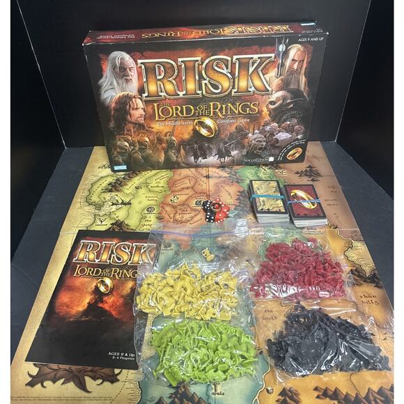Risk Lord of the Rings Middle Earth Conquest Board Game 100% Complete Strategy - Picture 1 of 12